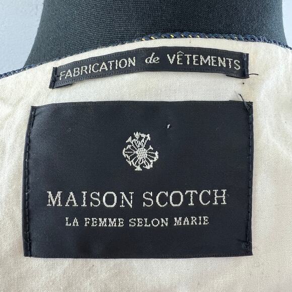 MAISON SCOTCH La Femme Selon Marie Knit Jacket Pink Cotton Long Sleeve Size 2 - Picture 7 of 10
